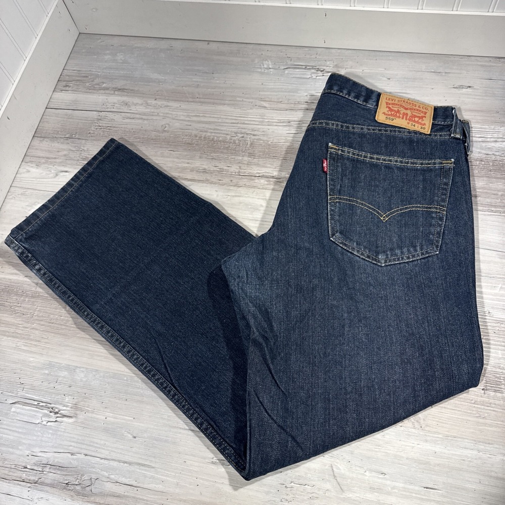 Levi's 559 Men's Size 34x30 Jeans Relaxed Blue Denim Cotton‎ Y2K Vintage Mexico